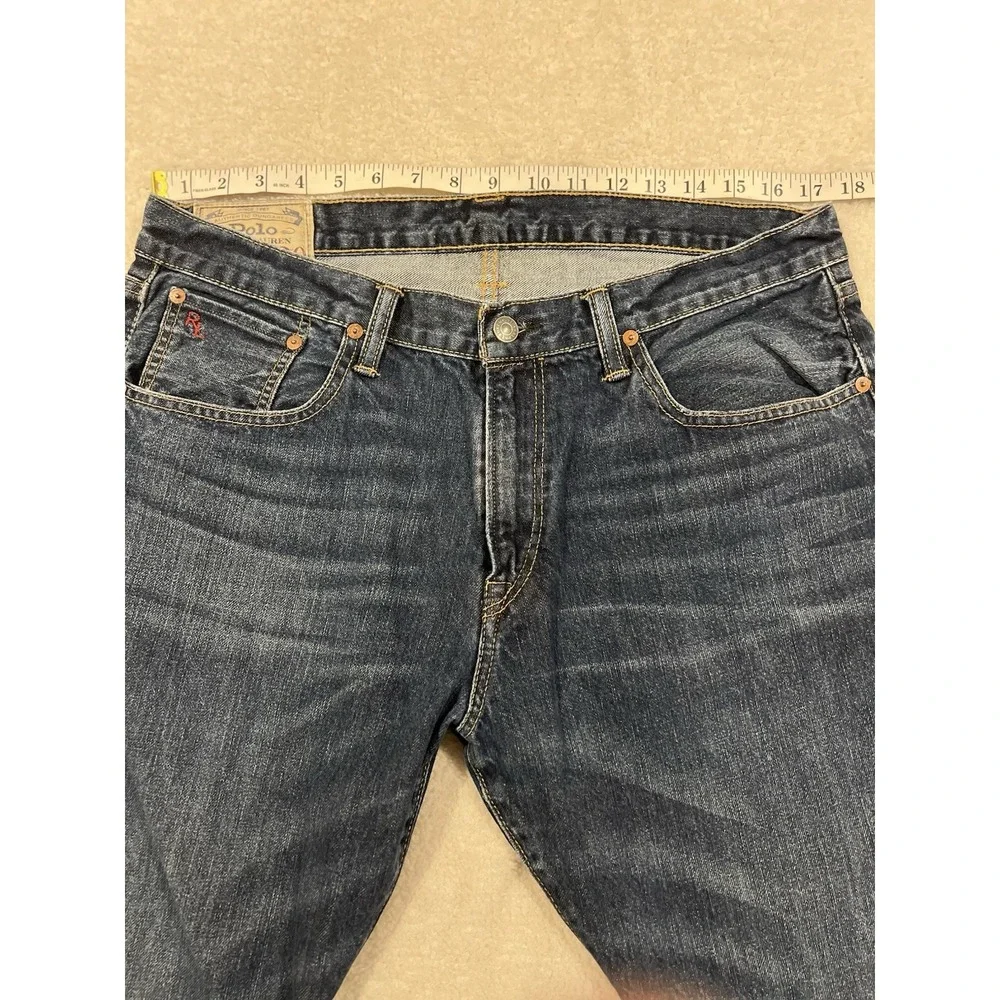 Vintage Men's Polo Ralph Lauren Hampton Straight Selvedge Jeans Size‎ 34x30 Blue